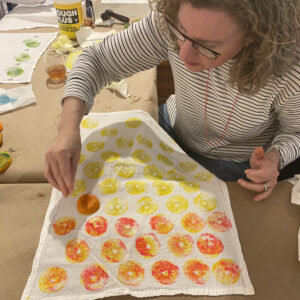 Fruit Printing on Fabric