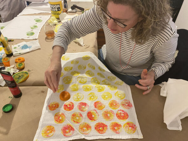 Fruit Printing on Fabric